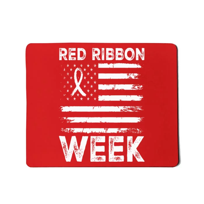 We Wear Red For Red Ribbon Week Awareness Mousepad