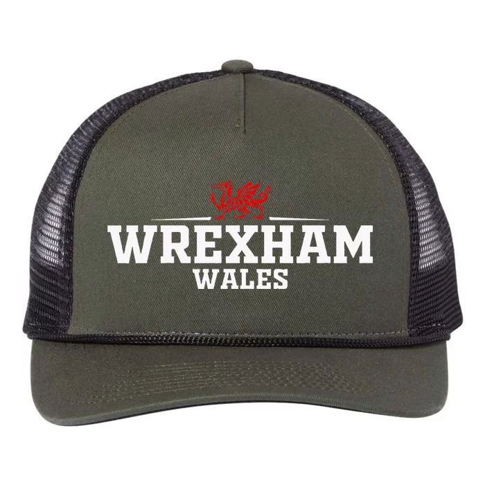 Wrexham Wales Retro Vintage Retro Rope Trucker Hat Cap