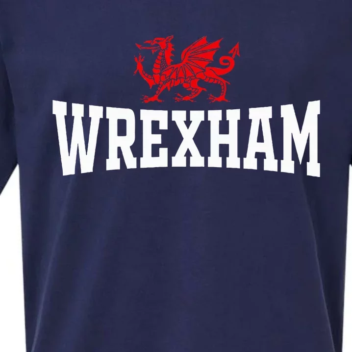 Wrexham Wales Red Dragon Souvenir Sueded Cloud Jersey T-Shirt