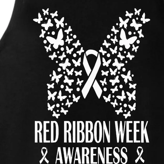 We Wear Red Ribbon Week Drug free Red Ribbon Week Awareness Ladies Tri-Blend Wicking Tank