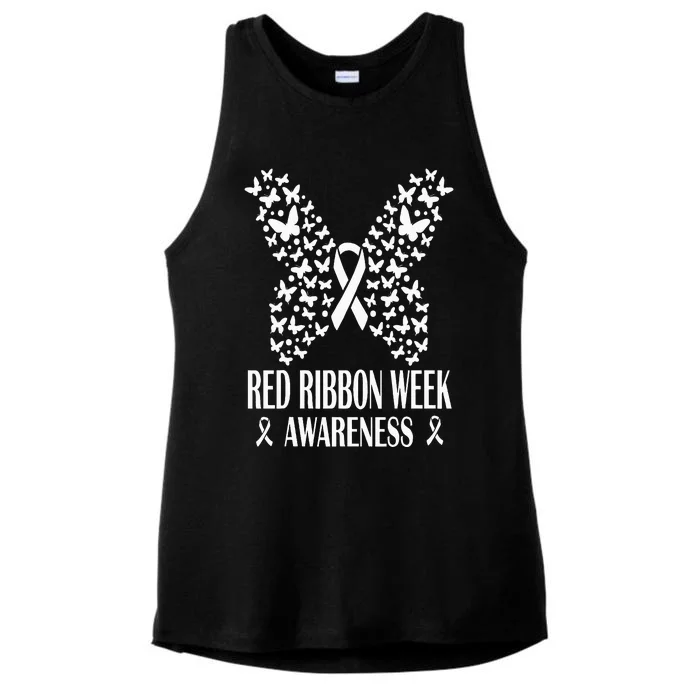 We Wear Red Ribbon Week Drug free Red Ribbon Week Awareness Ladies Tri-Blend Wicking Tank