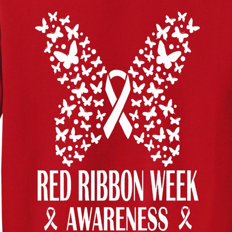 We Wear Red Ribbon Week Drug free Red Ribbon Week Awareness Sweatshirt