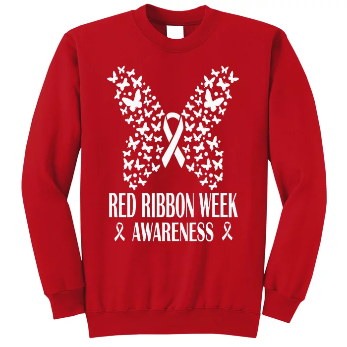 We Wear Red Ribbon Week Drug free Red Ribbon Week Awareness Sweatshirt