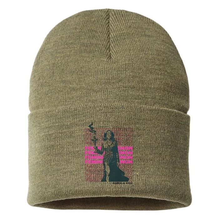 What We Really Need Is A Femininomenon Tees Femininomenon Kamala Harris 2024 Sustainable Knit Beanie