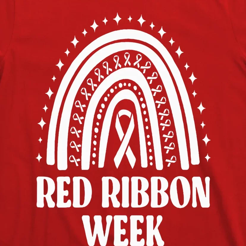 We Wear Red Ribbon Week Drug free red ribbon week T-Shirt