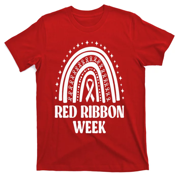 We Wear Red Ribbon Week Drug free red ribbon week T-Shirt