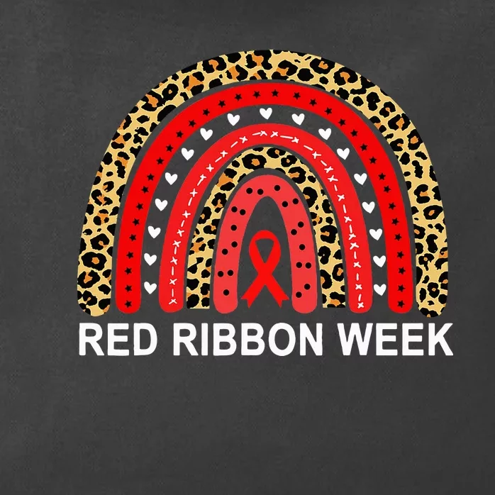 We Wear Red Ribbon Week Rainbow Drug Free Zip Tote Bag