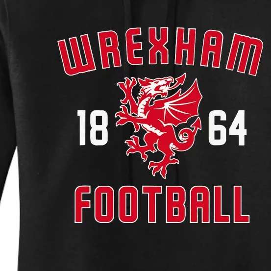 Wrexham Wales Rampant Welsh Dragon Women's Pullover Hoodie