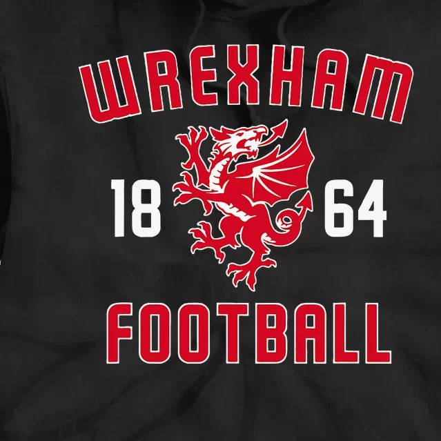 Wrexham Wales Rampant Welsh Dragon Tie Dye Hoodie