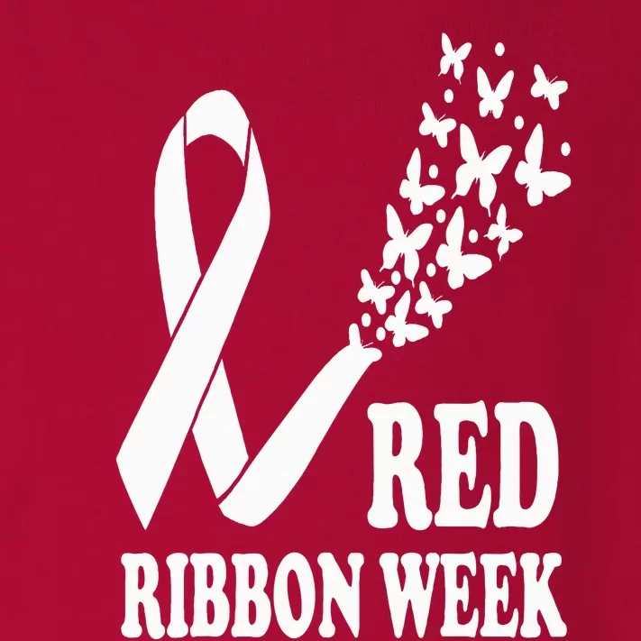 We Wear Red Ribbon Week Drug free Red Ribbon Week Awareness Toddler Long Sleeve Shirt