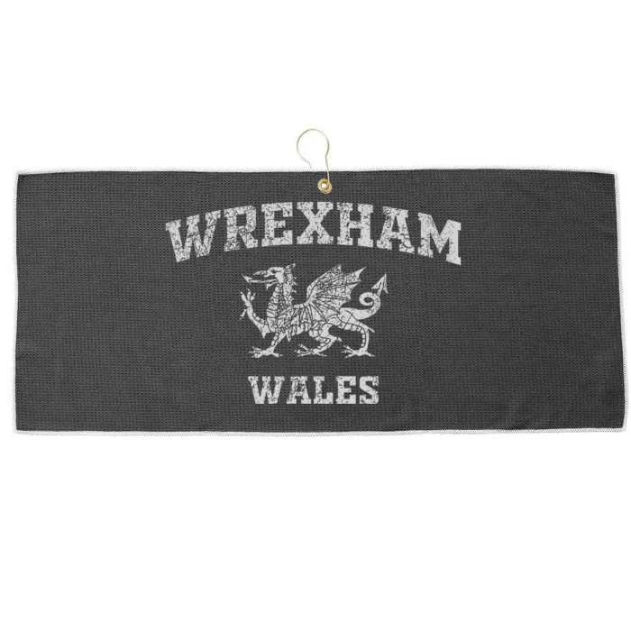 Wrexham Wales Retro Vintage Large Microfiber Waffle Golf Towel