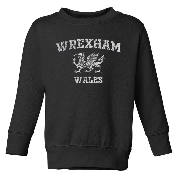 Wrexham Wales Retro Vintage Toddler Sweatshirt