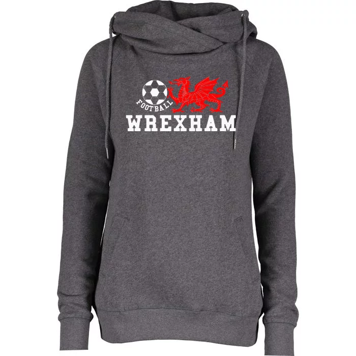 Wrexham Wales Retro Vintage Womens Funnel Neck Pullover Hood