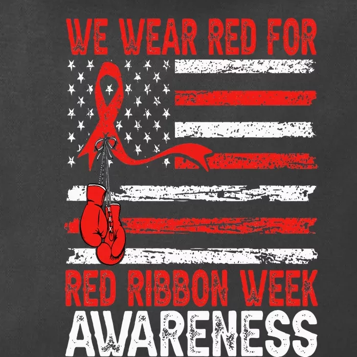 We Wear Red For Red Ribbon Week Awareness Zip Tote Bag