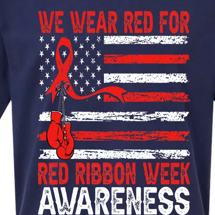 We Wear Red For Red Ribbon Week Awareness Sueded Cloud Jersey T-Shirt