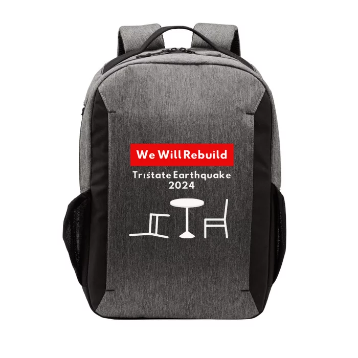 We Will Rebuild Tristate Earthquake 2024 I Survived Funny Vector Backpack