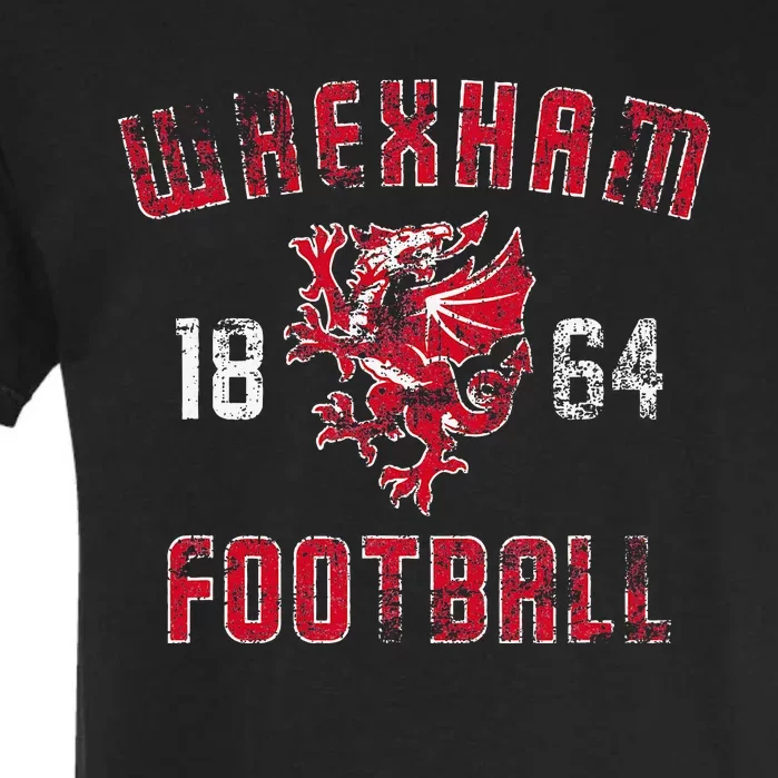 Wrexham Wales Rampant Welsh Dragon Garment-Dyed Heavyweight T-Shirt