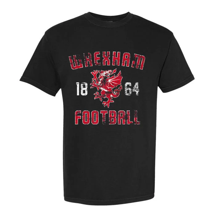 Wrexham Wales Rampant Welsh Dragon Garment-Dyed Heavyweight T-Shirt