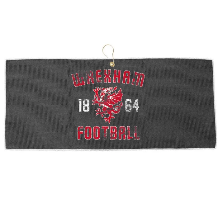 Wrexham Wales Rampant Welsh Dragon Large Microfiber Waffle Golf Towel