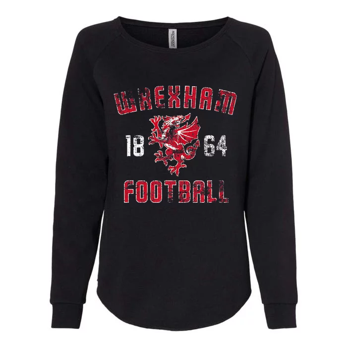 Wrexham Wales Rampant Welsh Dragon Womens California Wash Sweatshirt