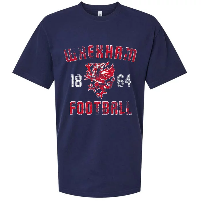 Wrexham Wales Rampant Welsh Dragon Sueded Cloud Jersey T-Shirt