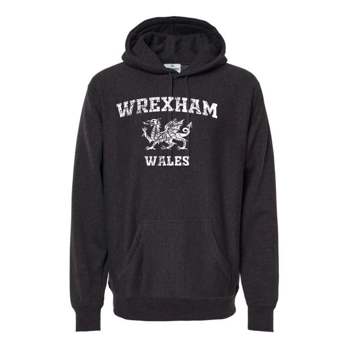 Wrexham Wales Retro Vintage Premium Hoodie