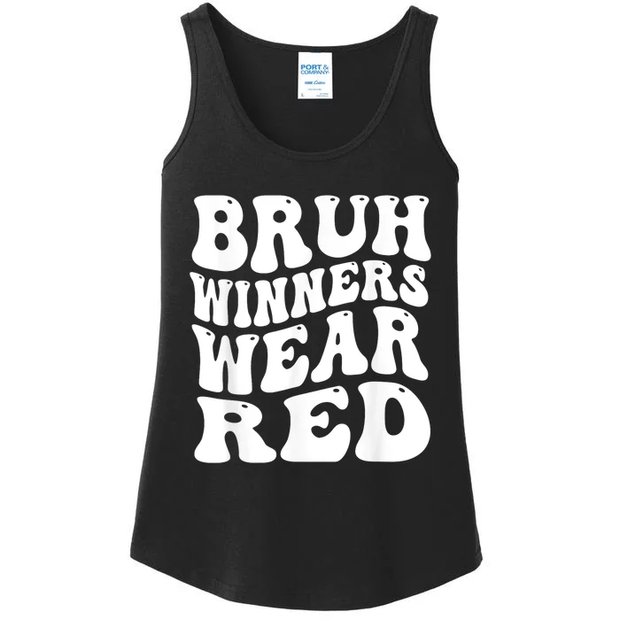 Winners Wear Red Team Spirit Week Game Sports Day Groovy Ladies Essential Tank