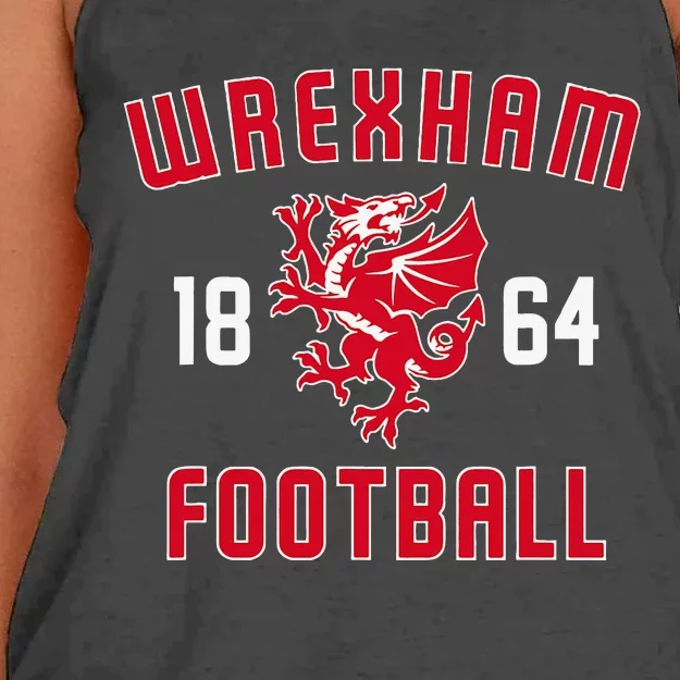 Wrexham Wales Rampant Welsh Dragon Women's Knotted Racerback Tank