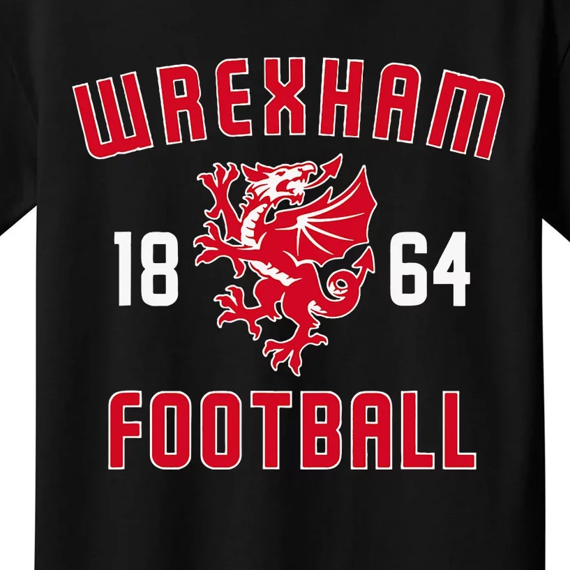 Wrexham Wales Rampant Welsh Dragon Kids T-Shirt