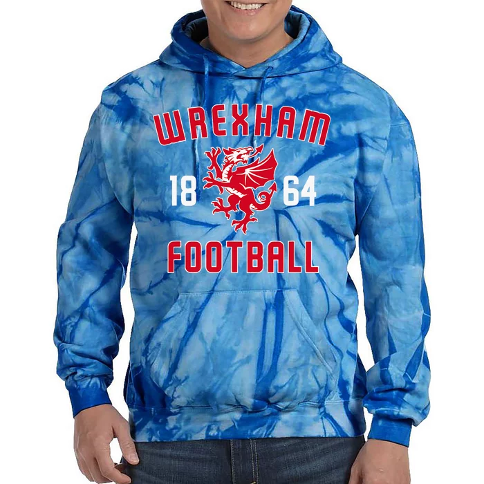 Wrexham Wales Rampant Welsh Dragon Tie Dye Hoodie