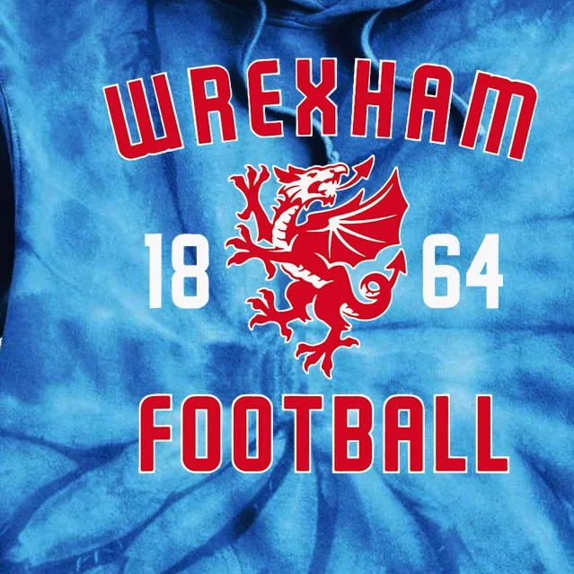 Wrexham Wales Rampant Welsh Dragon Tie Dye Hoodie