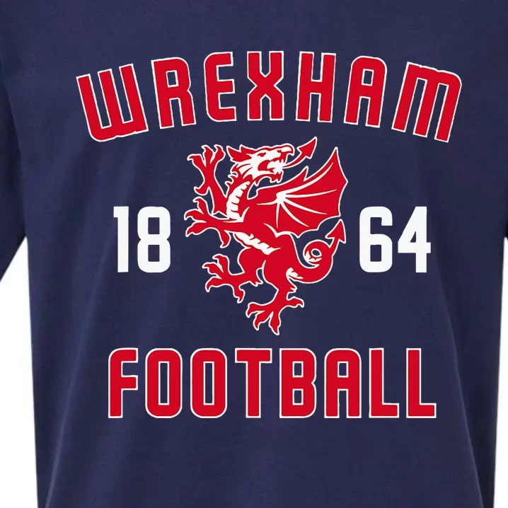 Wrexham Wales Rampant Welsh Dragon Sueded Cloud Jersey T-Shirt