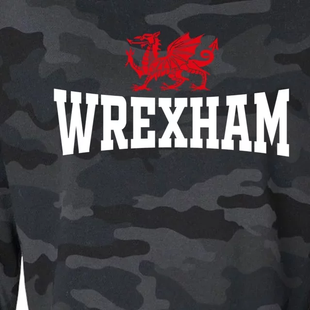 Wrexham Wales Red Dragon Wrecsam Cropped Pullover Crew