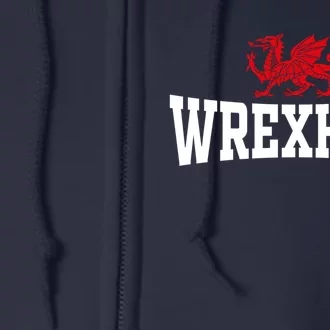 Wrexham Wales Red Dragon Wrecsam Full Zip Hoodie