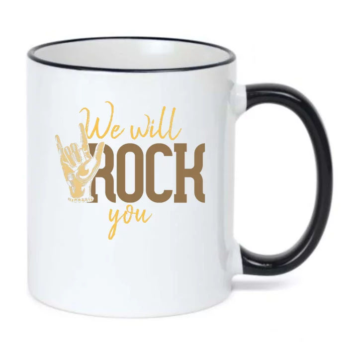 We Will Rock You Black Color Changing Mug