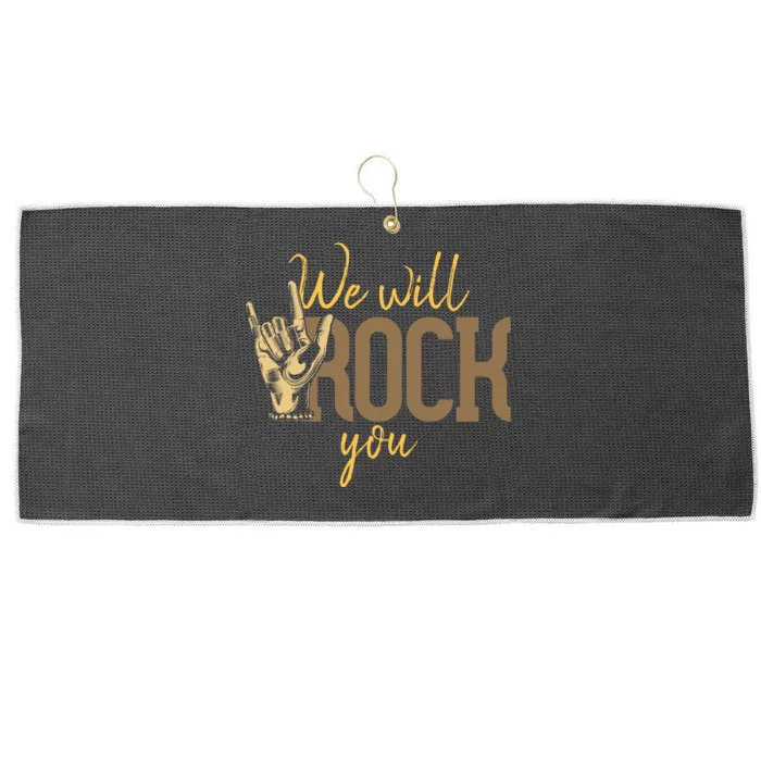 We Will Rock You Large Microfiber Waffle Golf Towel