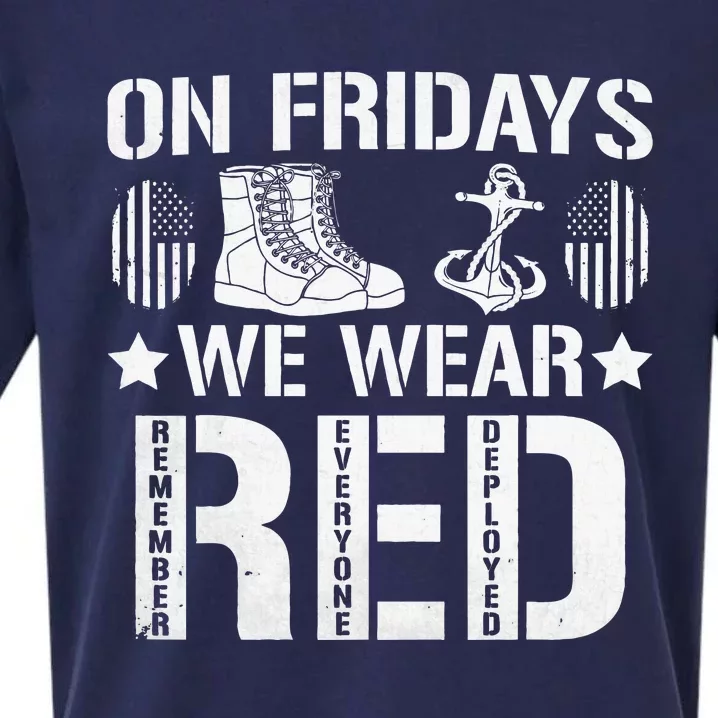 We Wear Red Friday Military American Flag Sueded Cloud Jersey T-Shirt