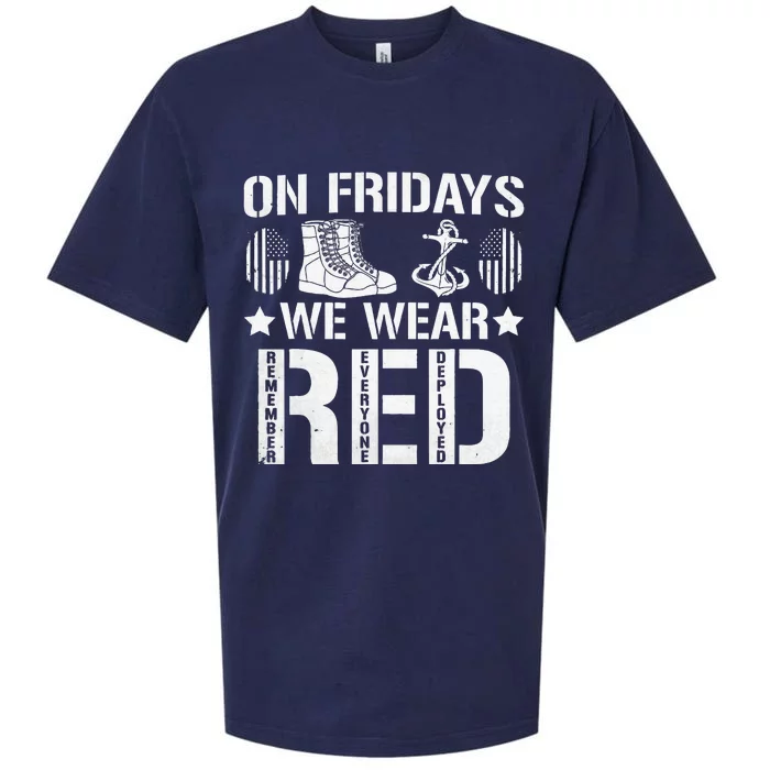 We Wear Red Friday Military American Flag Sueded Cloud Jersey T-Shirt