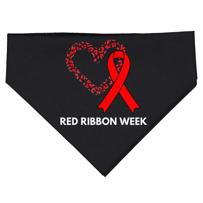 We Wear Red For Red Ribbon Week Awareness USA-Made Doggie Bandana