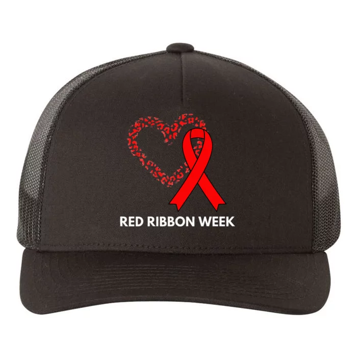 We Wear Red For Red Ribbon Week Awareness Yupoong Adult 5-Panel Trucker Hat