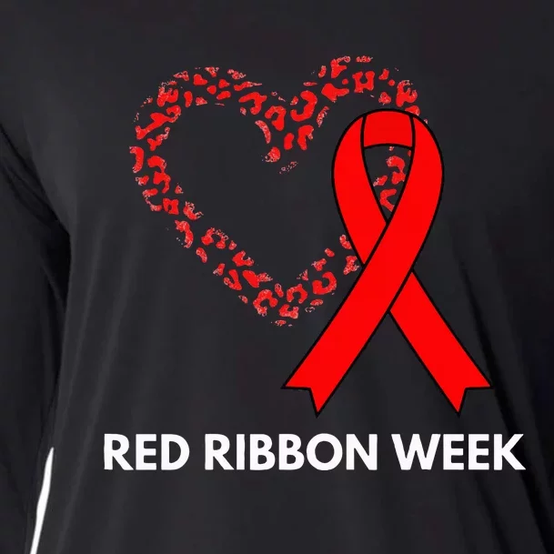 We Wear Red For Red Ribbon Week Awareness Cooling Performance Long Sleeve Crew