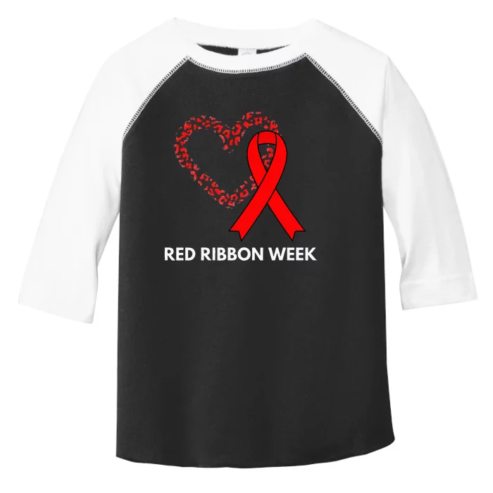 We Wear Red For Red Ribbon Week Awareness Toddler Fine Jersey T-Shirt