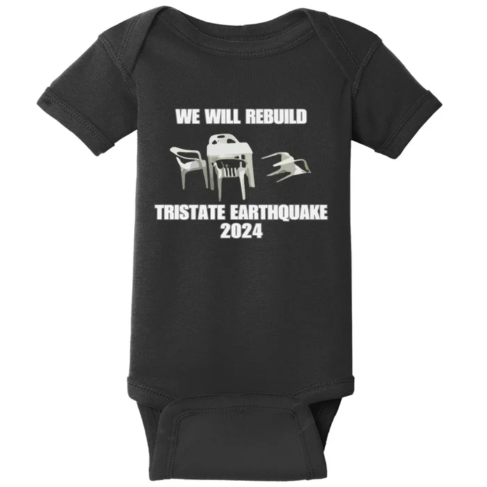 We Will Rebuild Earthquake 2024 Tristate Baby Bodysuit