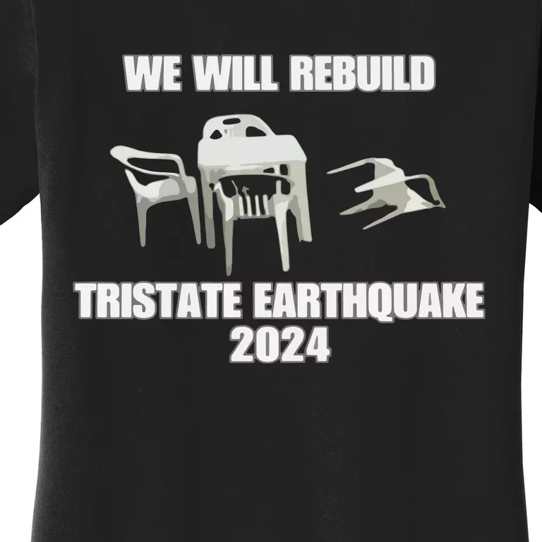 We Will Rebuild Earthquake 2024 Tristate Women's T-Shirt