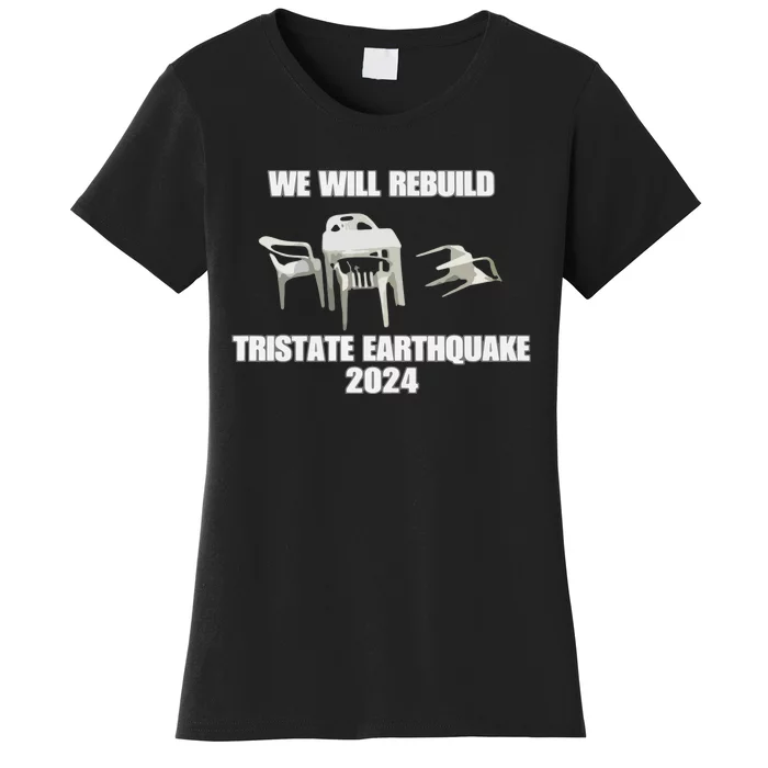 We Will Rebuild Earthquake 2024 Tristate Women's T-Shirt