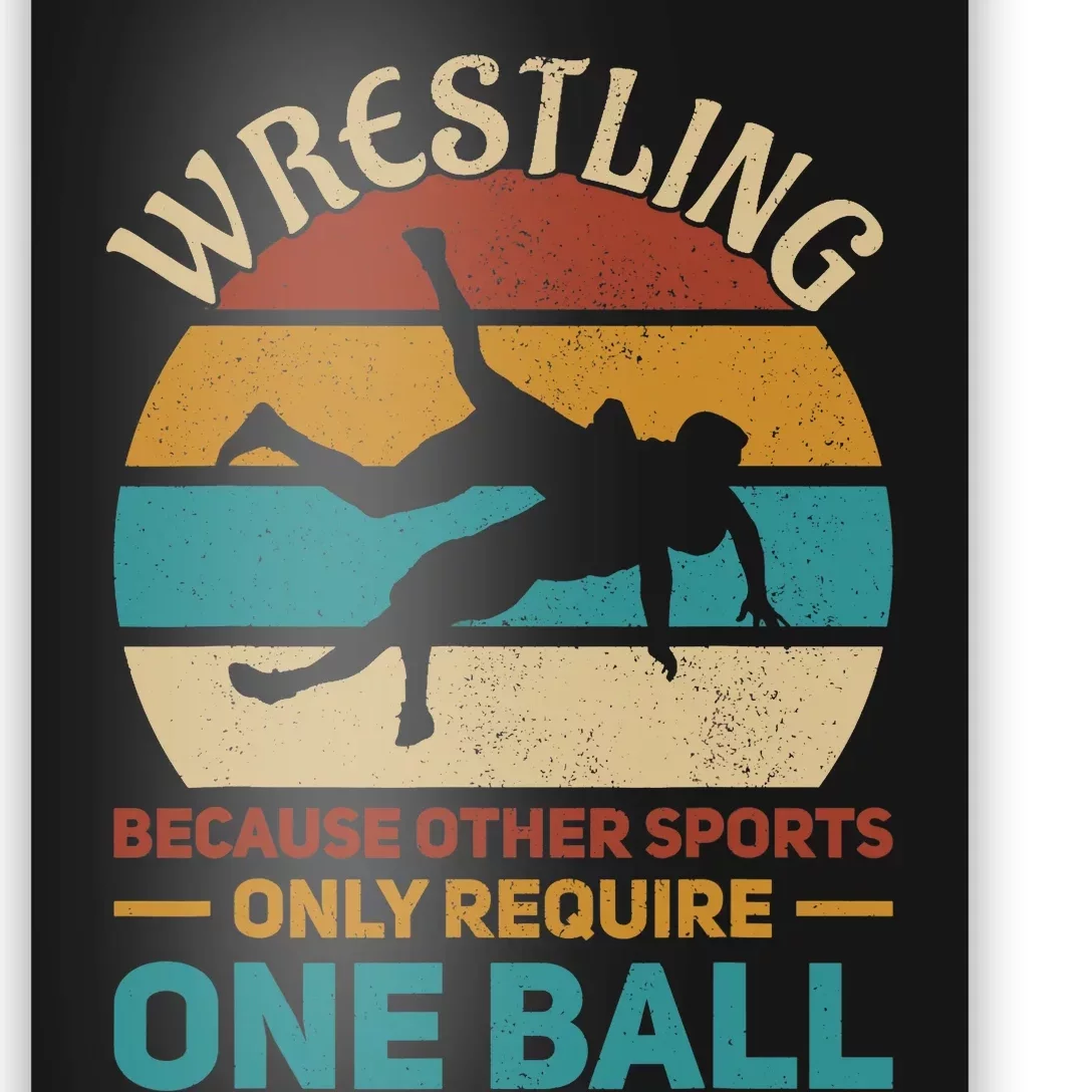 Wrestling Wrestle Retro Wrestler Funny Wrestling Poster