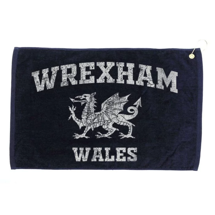 Wrexham Wales Retro Vintage Country Classic Hometown Dragon Flag Wales Grommeted Golf Towel