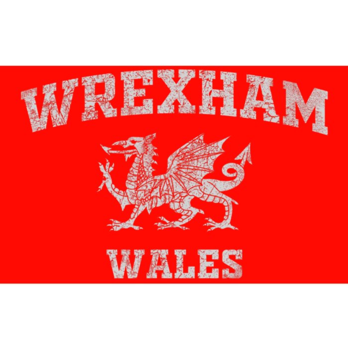 Wrexham Wales Retro Vintage Country Classic Hometown Dragon Flag Wales Bumper Sticker