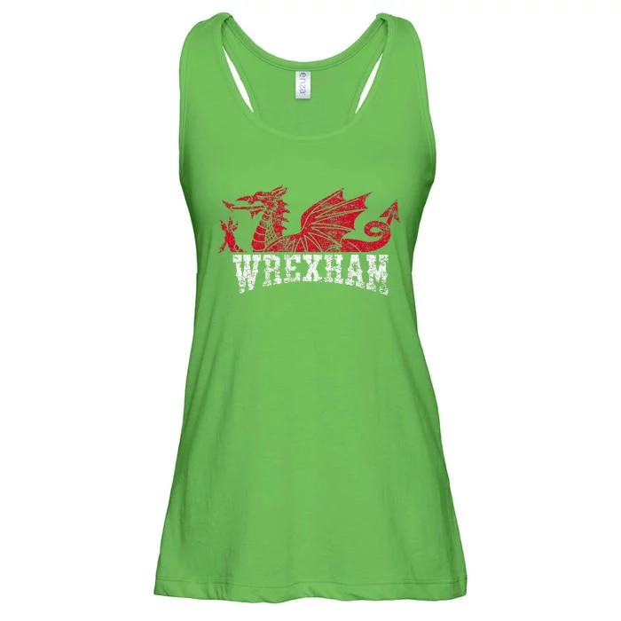 Wrexham Wales red dragon Wrecsam Ladies Essential Flowy Tank