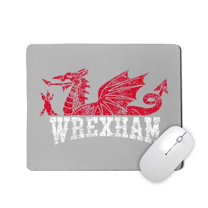 Wrexham Wales red dragon Wrecsam Mousepad